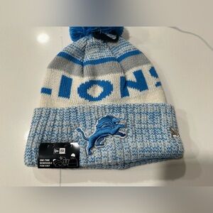Detroit Lions Authentic New Era Beanie / Pom Knit Retails for $50